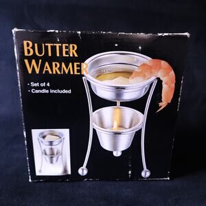 Butter Warmers Set 4 Pieces Butter Warmers For Seafood Stainless Steel Warmer